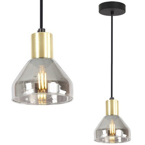 Lampa wisząca GREGORY 31-78391 szklana loftowy zwis przydymiony