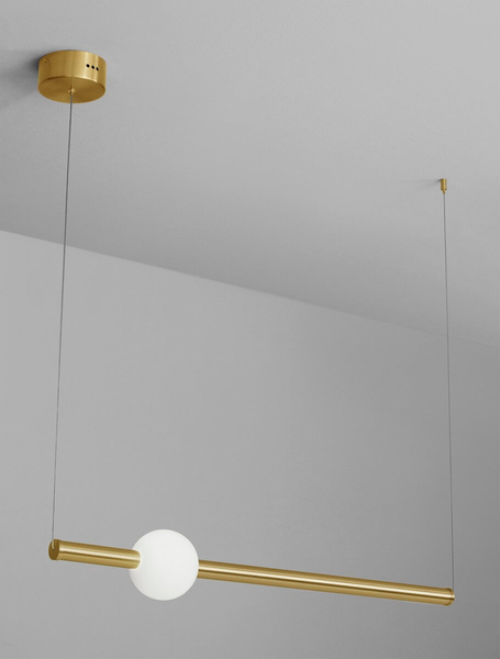 Wisząca lampa salonowa IGUALA LE42763 podłużna LED 10W 3000K złota