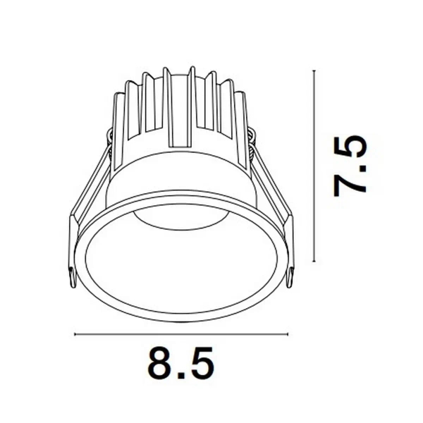 Wpustowa lampa sufitowa ARAMIEL LE65103 LED 13W 2700K oczko białe