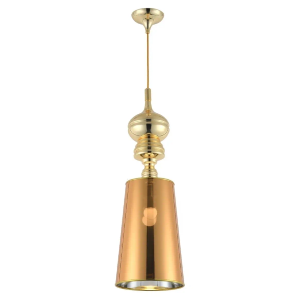 Lampa wisząca nad stół Queen MP-8046-25 gold Step z abażurem złota