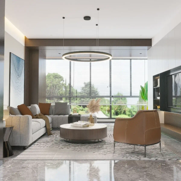 Nowoczesny żyrandol Aurum L PL0116-130-CCT-BK LED 55W CCT czarny