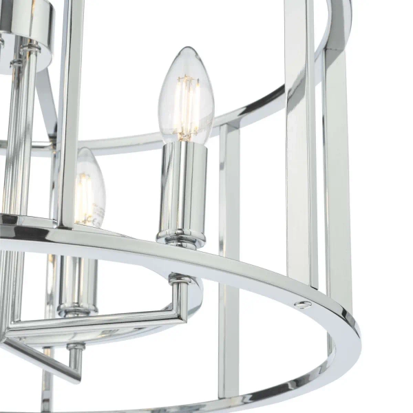 Łańcuchowa wisząca lampa Mya MYK0450 do kuchni świecznikowa chrom