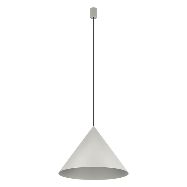 Lampa wisząca stożek Zenith 10872 Nowodvorski zwis do sypialni jedwabisty szary