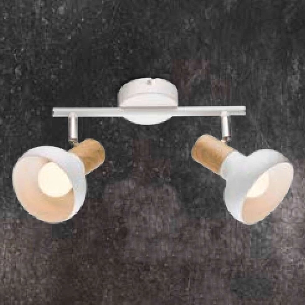 Plafon LAMPA sufitowa PUERTO 92-62659 Candellux regulowana OPRAWA metalowe reflektorki drewno białe