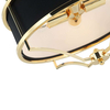 LAMPA wisząca Stesso Gold Nero S Orlicki Design okrągła OPRAWA abażurowa w stylu klasycznym czarna złota