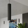 Lampa wisząca potrójna KARBON SL.1575 tubka podłużna czarna