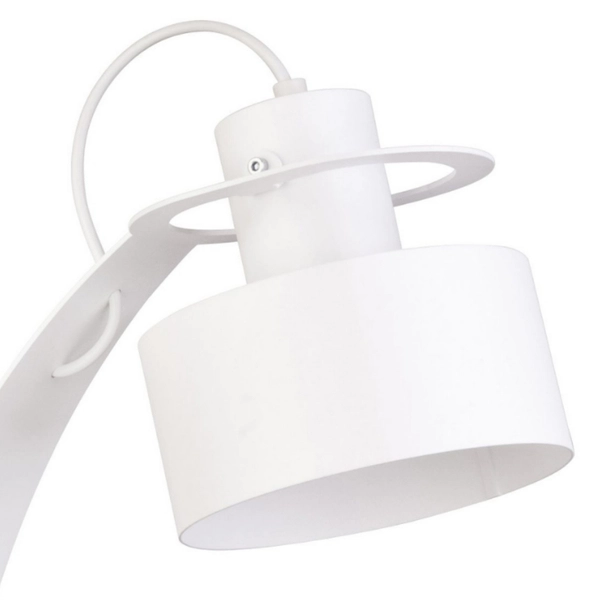 Stołowa LAMPA loftowa RIF stojąca LAMPKA biurkowa industrialny reflektorek metalowy biały