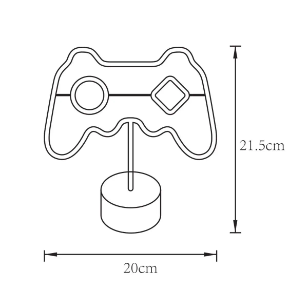 Młodzieżowa lampa na stół GAMEPAD FM-NB09 LED 3,4W NEON biały niebieski