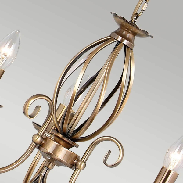 Świecznikowy żyrandol Artisan ART3-AGD-BRASS Elstead łańcuchowy mosiądz