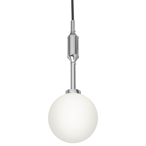 Szklana lampa wisząca Ero I zwis nad wyspę biały chrom