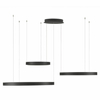 Zwisająca lampa nad stół BARI LE44317 LED 181W 3000K pierścienie czarny