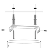 Lampa zwisowa do salonu kula Tes 33631 Sigma glamour mleczny klosz złota