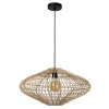 Rattanowa lampa wisząca Magali 03435/56/72 Lucide loftowa drewniana czarna