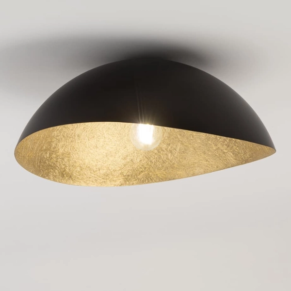 Półokrągła kopuła salonowa SOLARIS 40598 Sigma żywicowa czarna złota