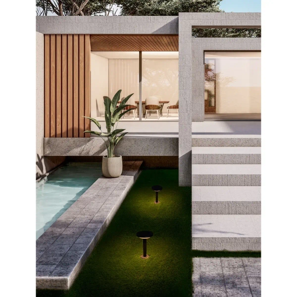 Stojąca lampka ogrodowa ALONVIA LE75154 LED 12W 3000K IP65 czarna