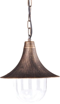 Zewnętrzna lampa wisząca Boston K-8126 łańcuchowa IP44 czarna złota