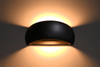 Kinkiet LAMPA ścienna SL.0876 ceramiczna OPRAWA półokrągła czarna