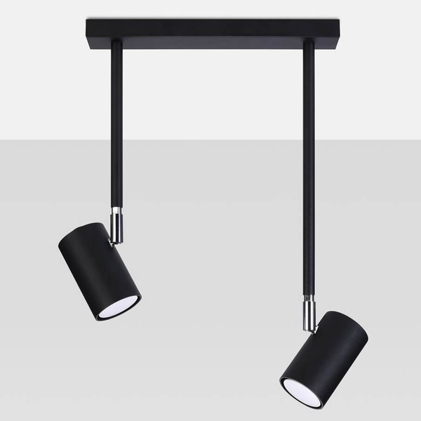 2-punktowa lampa sufitowa SL.1075 ruchome reflektorki czarne