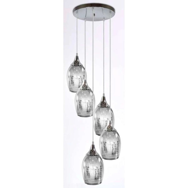 LAMPA wisząca MARINA 35-60198 Candellux szklana OPRAWA zwis kaskada chrom