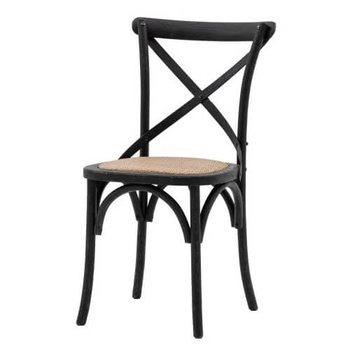 Drewniane krzesło 2 sztuki Cafe 5059413872730 kuchenne czarne