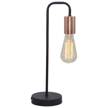 Stojąca lampka HERPE 41-66862 industrialna nocna loft miedź czarna