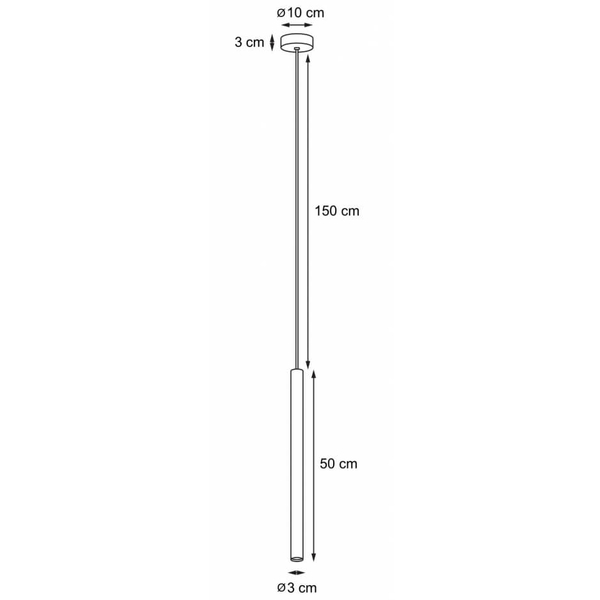 Wisząca lampa tuba Roll 11164101 Kaspa LED 4,2W 3000K nad stół biała