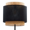 Lampa podłogowa ratanowa Boho 5568 TK Lighting ażurowa czarna słomkowa