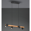 Lampa wisząca nad wsypę VANTOS DL432312490 Trio loftowa drewniana czarny