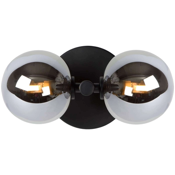 Kinkiet LAMPA ścienna TYCHO 45274/02/30 Lucide loftowa OPRAWA szklane kule przydymione szare czarne