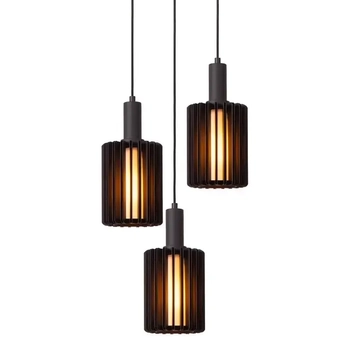 Potrójna lampa zwisowa Lambres 45410/13/30 Lucide metalowa czarna