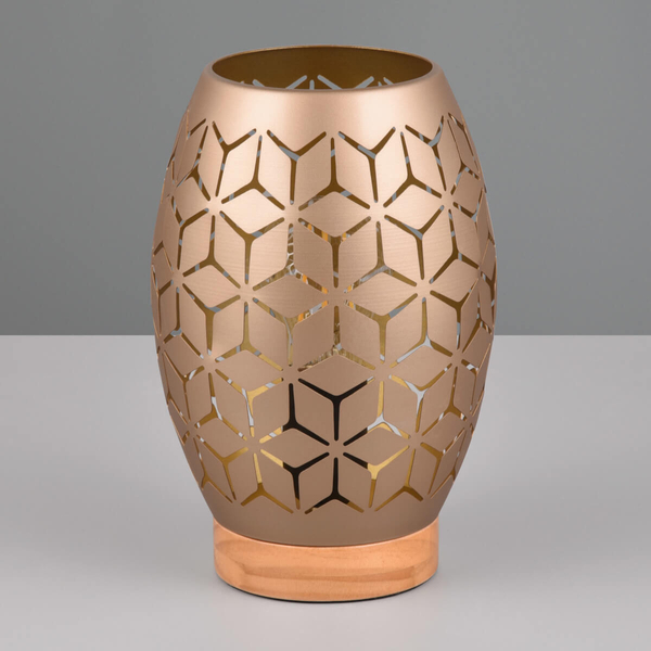 Stołowa lampka Bidar R51571065 RL Light wzorzysta brązowa złota