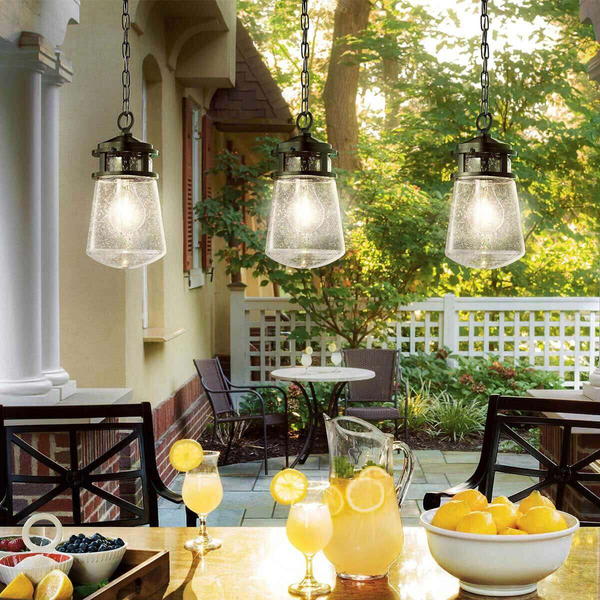 Loftowa lampa wisząca Lyndon KL-LYNDON8-S-AZ Kichler IP44 brązowy