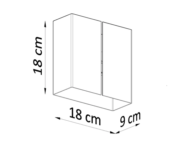 Kinkiet LAMPA ścienna SL.0375 kwadratowa OPRAWA kostka cube biała