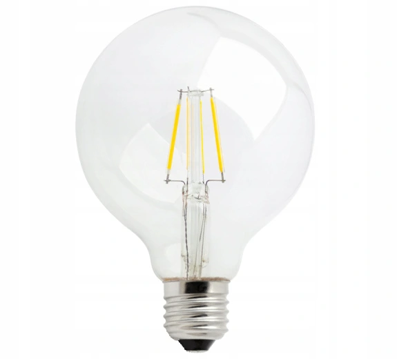 Dekoracyjna żarówka SLP1445 E27 G80 12W kulka biała neutralna retro