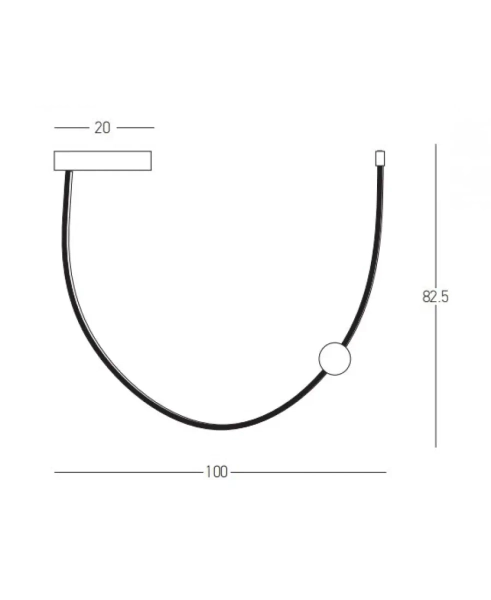 Podwójna sufitowa lampa 22249 LED 19W 3000K zwis czarny
