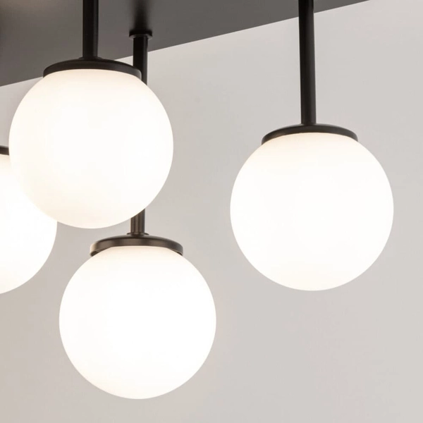 Salonowy plafon mleczne kule Tulia 33497 Sigma molekuły balls biały