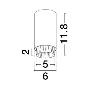 Tuba lampa sufitowa TORVILA LE45616 do sypialni czarny złoty