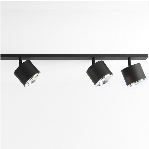 Regulowana lampa sufitowa BOT 1047PL_K metalowe tuby reflektorowe czarne