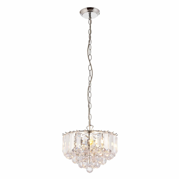 Salonowa lampa wisząca Fargo FARGO-12CH Endon glamour chrom przezroczysta