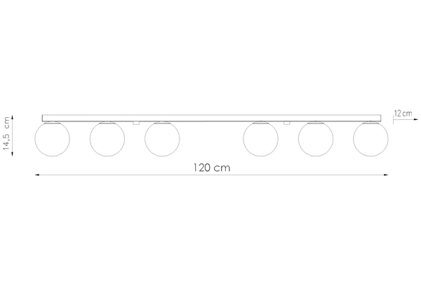 Metalowa oprawa sufitowa Yoli SL.1155 Sollux balls biały czarny