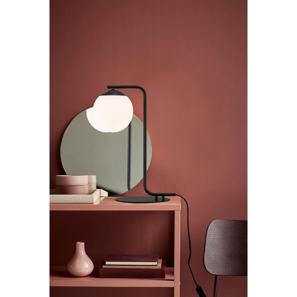 Kulista lampa stołowa do salonu Grant 46635003 szklana czarny