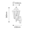 Elewacyjna lampa do ogrodu VELENCE 8216 z czujnikiem ruchu IP43 biała