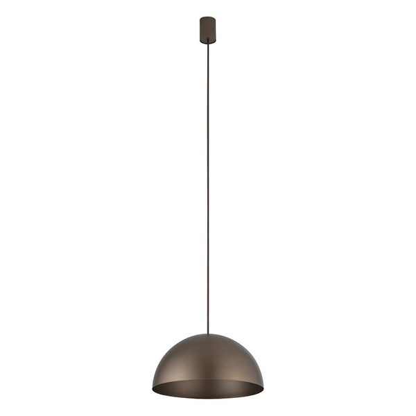 Zwisowa lampa do salonu Hemisphere Super 10618 Nowodvorski kopuła brązowa
