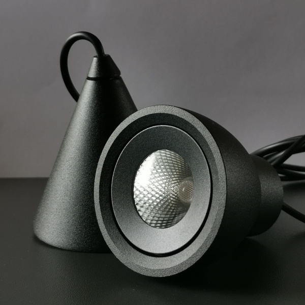 Wisząca lampa Bell 521002103 Elkim LED 5W 3000K metalowa czarna