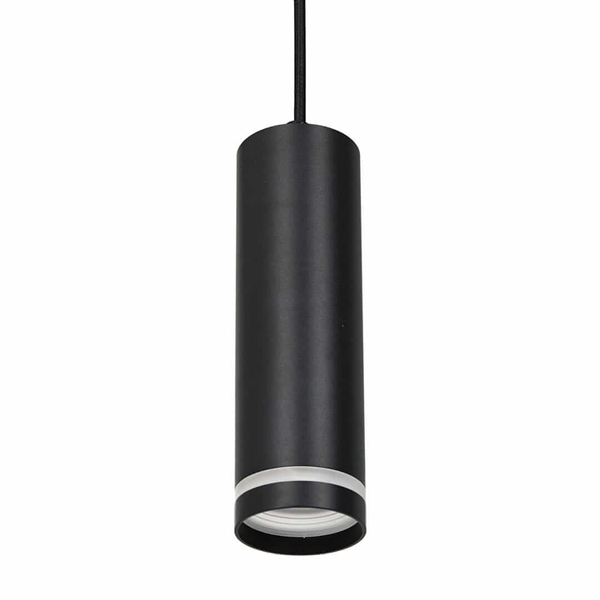 Podłużna lampa wisząca jednoobwodowa Pipe ML7673 metalowa tuba czarna