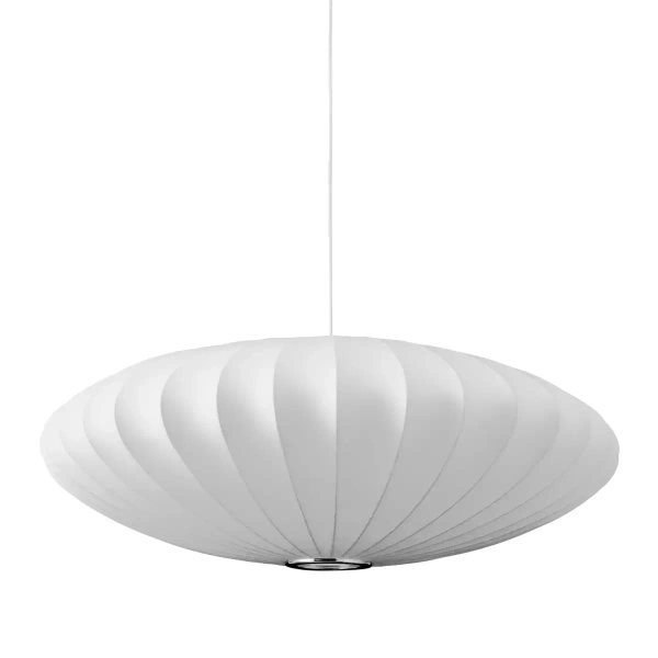Lampa wisząca SILK FLAT ST-2328-60 z tkaniny kula biały