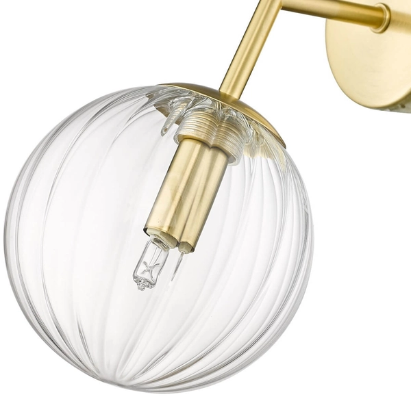 Lampa ścienna Arette LP-133/1W szklana kula ball złota