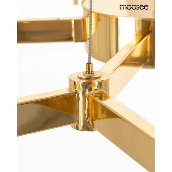 Zwisająca lampa Tubs MSE1501100457 Moosee sople metalowa złota