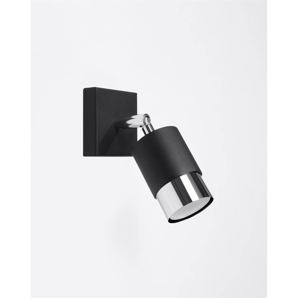 Kierunkowa lampa ścienna SL.1064 do czytania czarna chrom