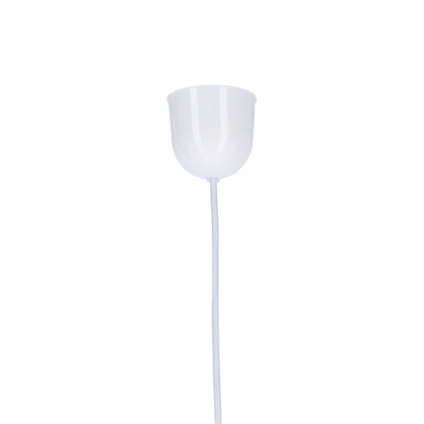 Prowansalska lampa wisząca Bilbao szklana do kuchni biała